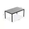 KETER Mesa de jardín Deco Porto Nova 160 nogal/negro