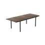 KETER Mesa de jardín extensible Deco Porto Nova extensible 160-240 nogal/negro