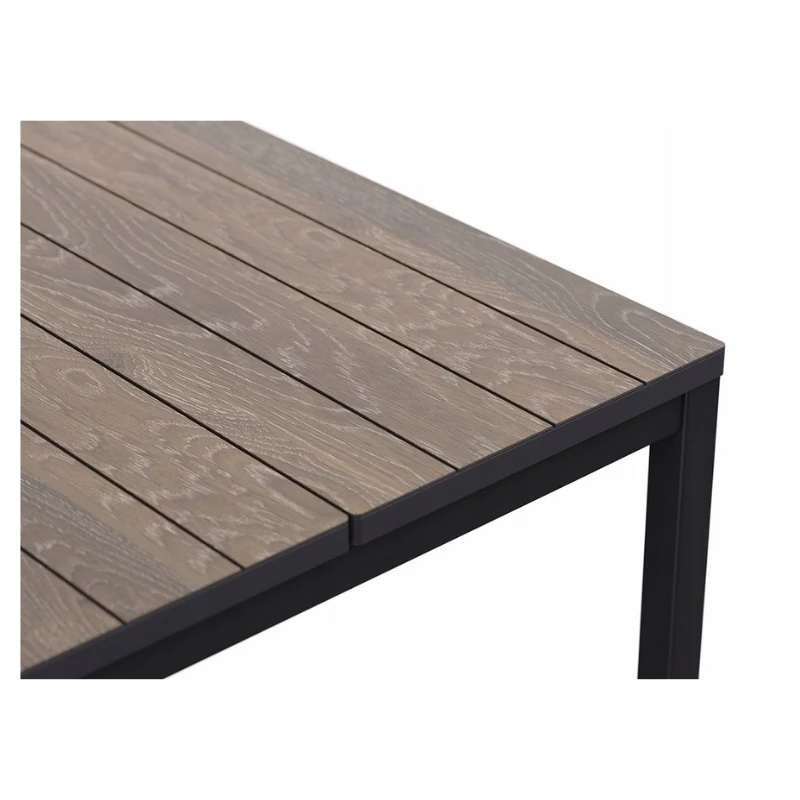 KETER Mesa de jardín Deco Porto Nova 200 nogal/negro