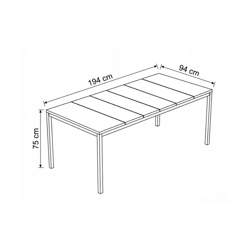 KETER Mesa de jardín Deco Porto Nova 200 nogal/negro