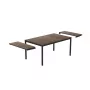 KETER Mesa de jardín extensible Deco Porto Nova extensible 200-280 nogal/negro