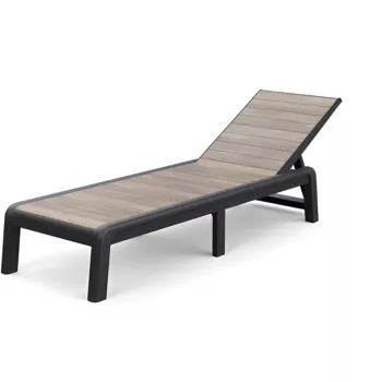 KETER Tumbona Deco Porto gris/gris ceniza