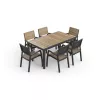KETER Mesa de jardín Deco Corale 160 efecto teca/gris