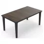 Keter Futura Mesa de comedor de jardín Deco grafito/nogal 29216482533