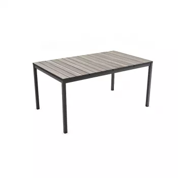 KETER Mesa de jardín Deco Porto Nova 160 gris/negro
