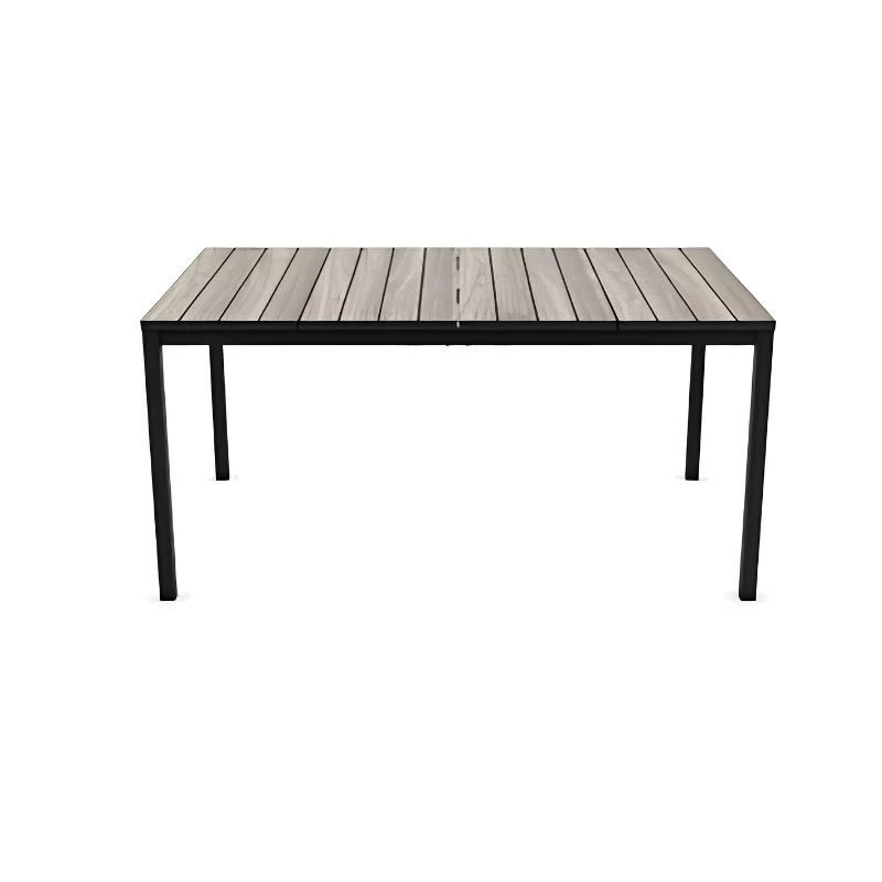 KETER Mesa de jardín Deco Porto Nova 160 gris/negro