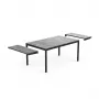 KETER Mesa de jardín extensible Deco Porto Nova extensible 160-240 gris/negro