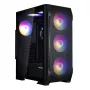 Zalman N7 PLUS V2 carcasa de PC ATX Midi-Tower, 7 ventiladores ARGB de 120mm, cristal templado, negro
