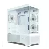 Zalman CHRONIX V2 White carcasa de PC ATX Mid Tower con 3 ventiladores ARGB de 120mm y panel lateral de cristal templado
