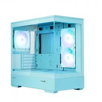 Zalman P30 V2, carcasa de PC mATX Mini-Tower, 3 ventiladores ARGB de 120mm, menta