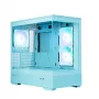 Zalman P30 V2, carcasa de PC mATX Mini-Tower, 3 ventiladores ARGB de 120mm, menta