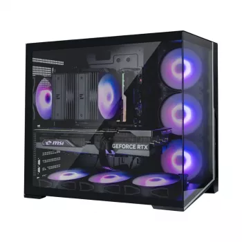 Zalman D40, carcasa de PC ATX Mid Tower, 7 ventiladores ARGB de 120mm, negro
