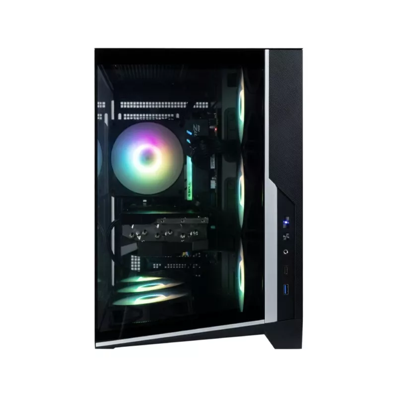 Zalman D40, carcasa de PC ATX Mid Tower, 7 ventiladores ARGB de 120mm, negro