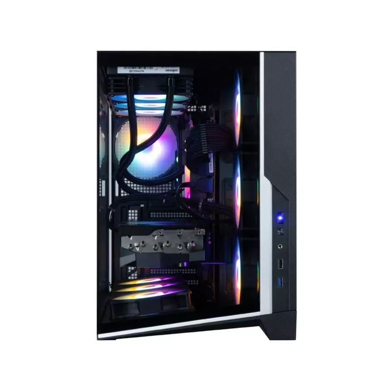 Zalman D40F, carcasa de PC ATX Mid Tower, 7 ventiladores FRGB de 120mm, negro