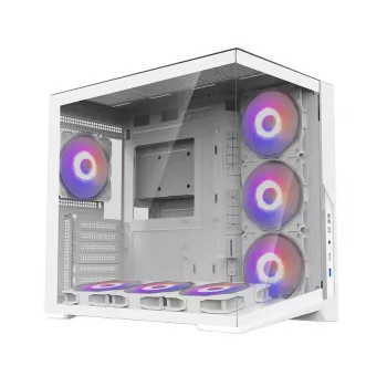 Zalman D40 White carcasa ATX Mid-Tower con 7 ventiladores ARGB y cristal templado