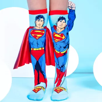 MADMIA calcetines infantiles altos Superman capa brazo 3D DC Comics / Ms001