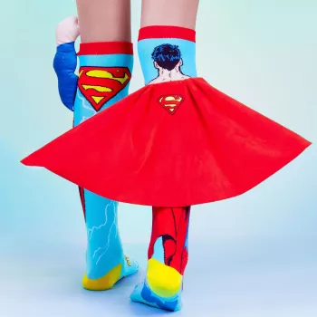 MADMIA calcetines infantiles altos Superman capa brazo 3D DC Comics / Ms001