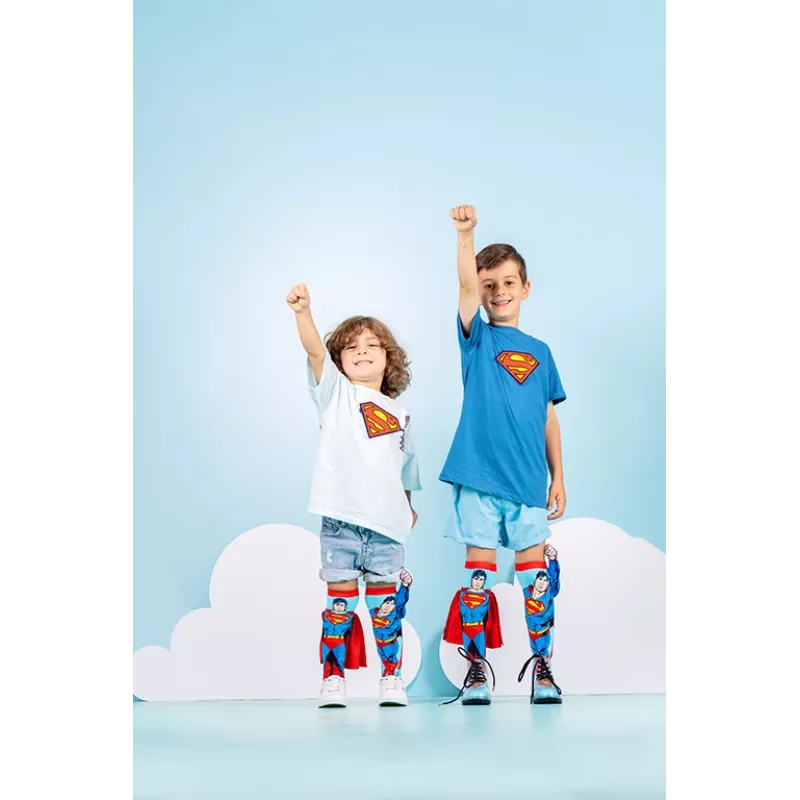 MADMIA calcetines infantiles altos Superman capa brazo 3D DC Comics / Ms001