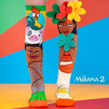 MADMIA calcetines infantiles altos Vaiana Moana 2 flores 3D Maui Disney / Md026