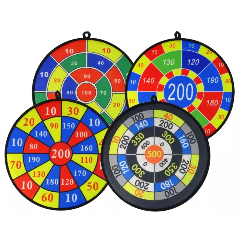 LEAN TOYS Set de juego diana 36 cm escudo con pelotas de velcro
