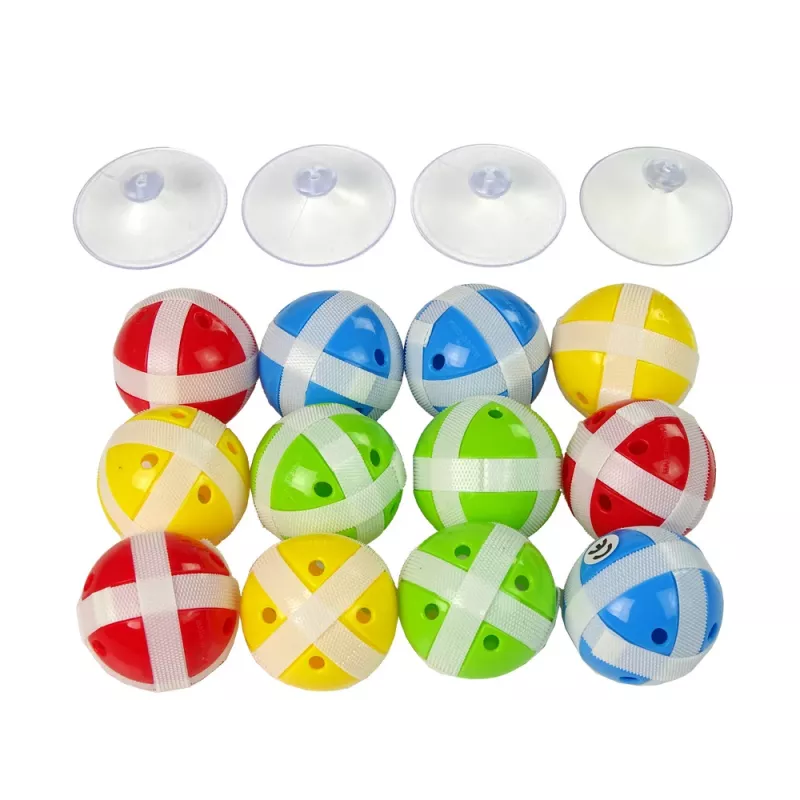 LEAN TOYS Set de juego diana 36 cm escudo con pelotas de velcro