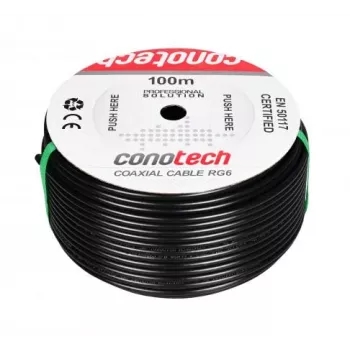 CONOTECH NS-557 Cable coaxial NS113TRI HQ PE relleno de gel negro 100m