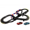 LEAN TOYS Circuito de carreras 2 coches Top Turbo luces 7,6 m de largo