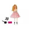 LEAN TOYS Muñeca de moda, rubia 28 cm, bolso, tacones