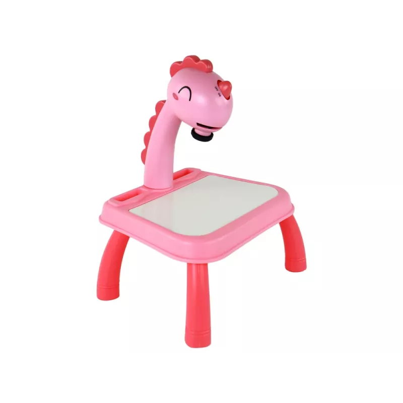 LEAN TOYS Proyector pizarra Proyector para aprender a dibujar Rosa dinosaurio