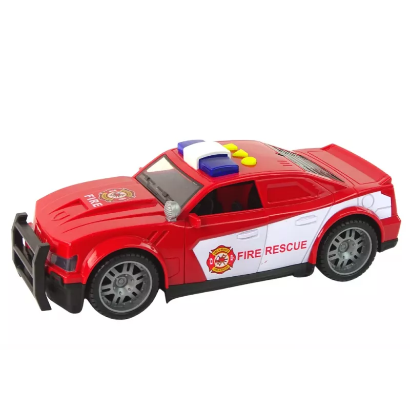 LEAN TOYS Camión de bomberos 1:14 con luz y sonido, Rojo