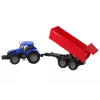 LEAN TOYS Tractor con remolque Vehículo agrícola Granja Azul
