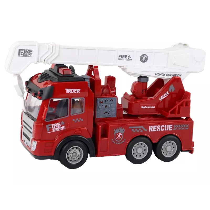 LEAN TOYS Camión de bomberos con grúa Modelo teledirigido