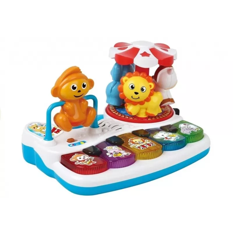 LEAN TOYS Piano multicolor con animales para niños pequeños
