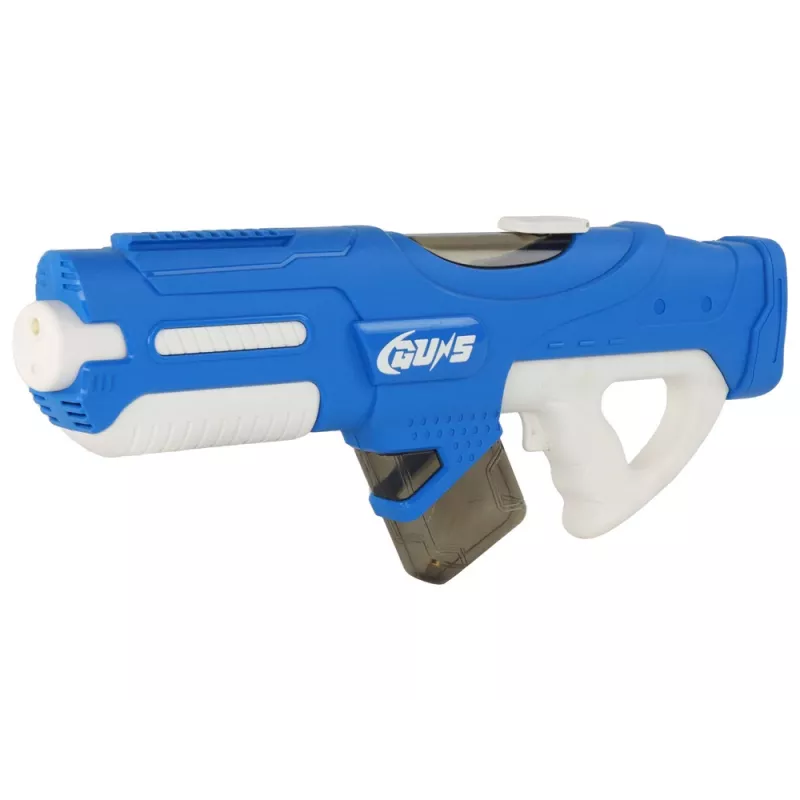 LEAN TOYS Pistola de agua grande azul 750ml con gafas de protección