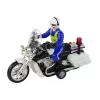 LEAN TOYS Moto de policía Moto policía Sonidos luces Coche de policía