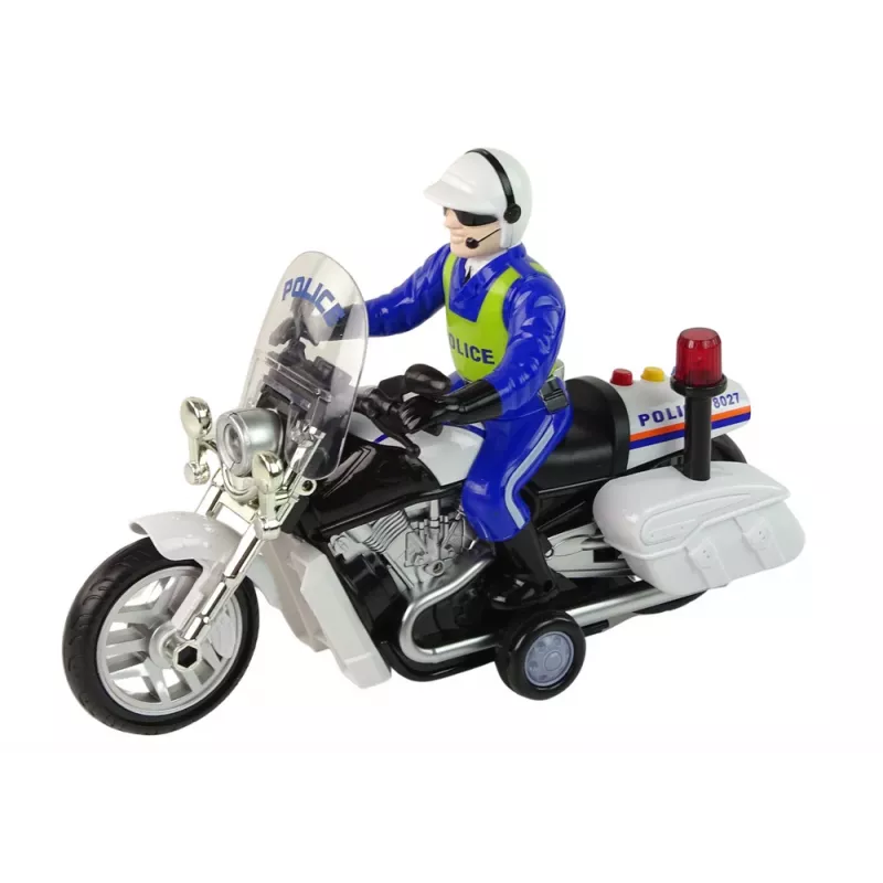 LEAN TOYS Moto de policía Moto policía Sonidos luces Coche de policía