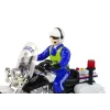 LEAN TOYS Moto de policía Moto policía Sonidos luces Coche de policía
