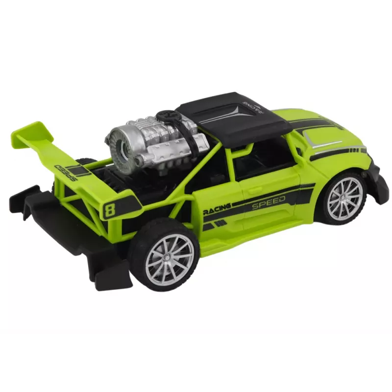 LEAN TOYS Coche RC Sentence 1:20 Efecto humo Luces Verde