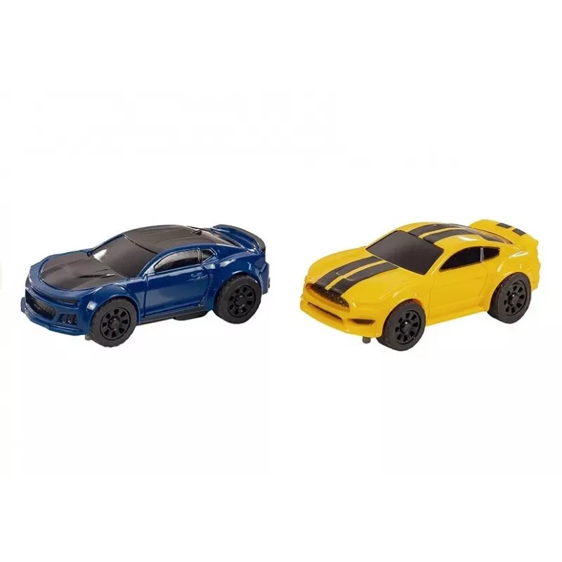 LEAN TOYS Circuito de carreras 2 coches Mando Slotcars