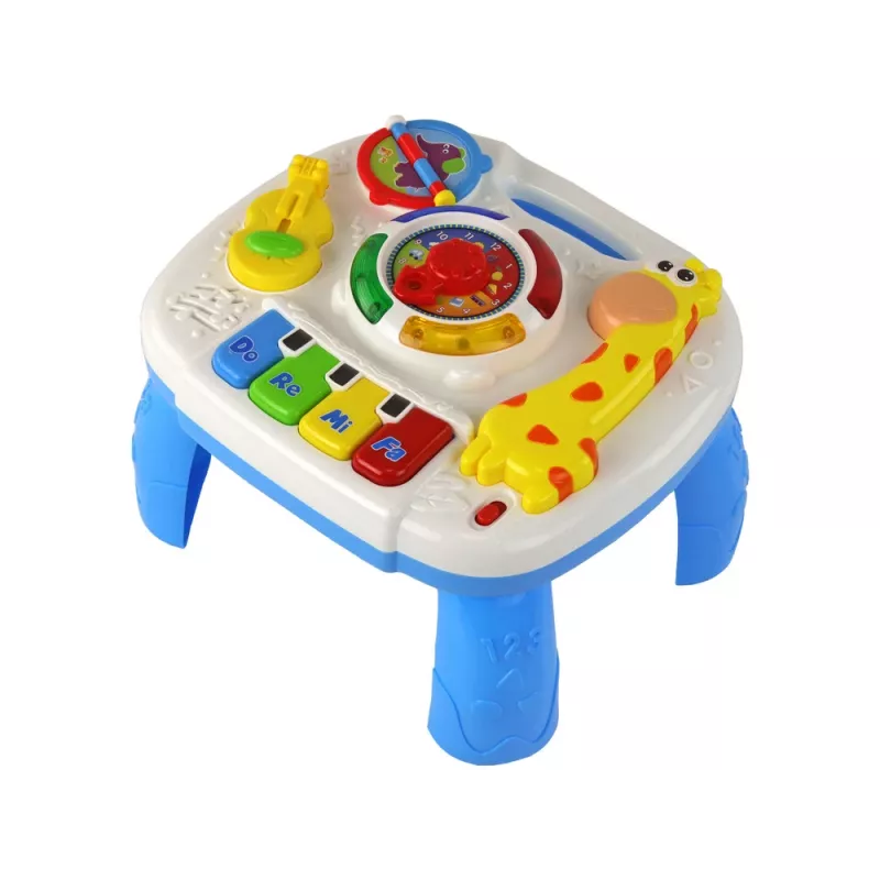 LEAN TOYS Mesa de juego interactiva educativa 2 en 1 para niños pequeños