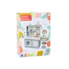 LEAN TOYS Cocina de ensueño para niños con luz, sonidos, vapor y accesorios, Gris