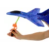 LEAN TOYS Avión de combate de poliestireno con lanzador azul