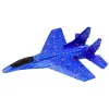 LEAN TOYS Avión de combate de poliestireno con lanzador azul