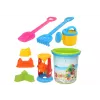 LEAN TOYS Set de juguetes de arena, cubo, molino de arena, regadera, moldes multicolor