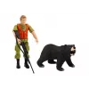 LEAN TOYS Coche de caza todoterreno Hunter Bear con luz y sonido Beige