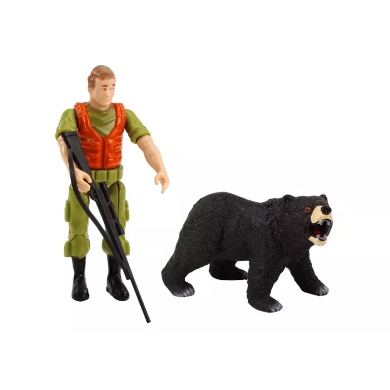LEAN TOYS Coche de caza todoterreno Hunter Bear con luz y sonido Beige