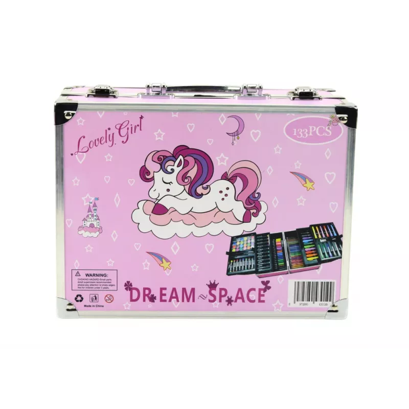 LEAN Set de manualidades en maletín plegable con unicornio 133 El