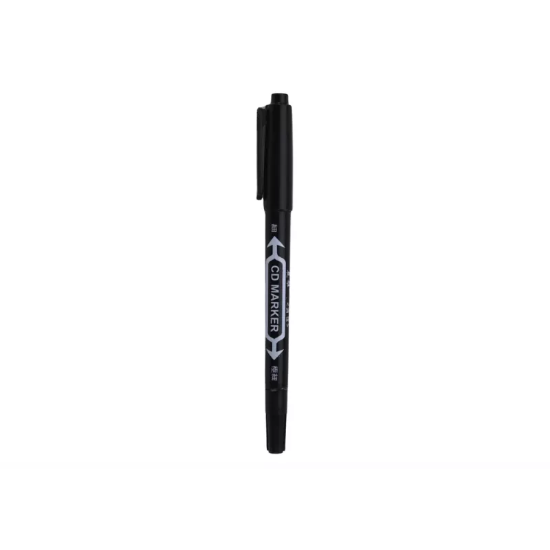LEAN Set de 10 rotuladores de doble punta resistentes al agua para CDs, Negro