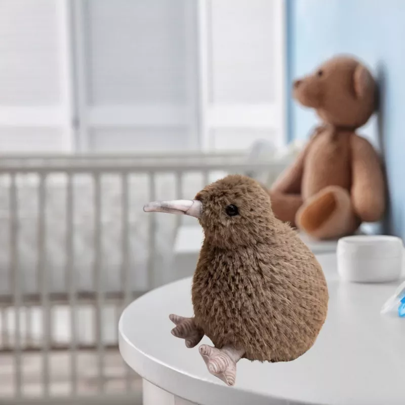 LEAN TOYS Peluche Kiwi Pájaro Peluche Mascota Peluche Marrón oscuro 25cm