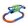 LEAN TOYS Circuito de carreras que brilla en la oscuridad, con loops y coche teledirigido